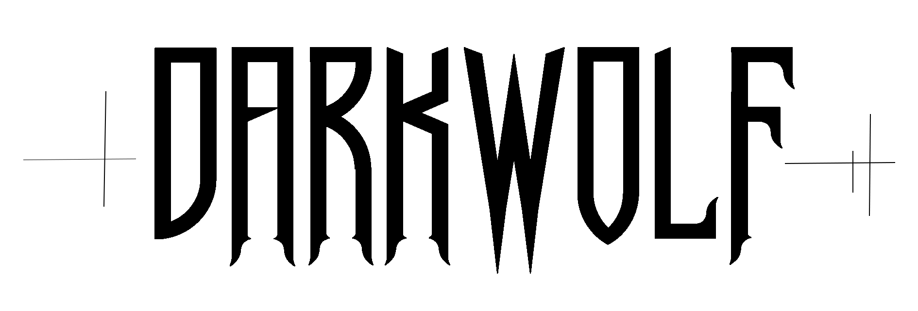 Darkwolf Logo Transparent Black